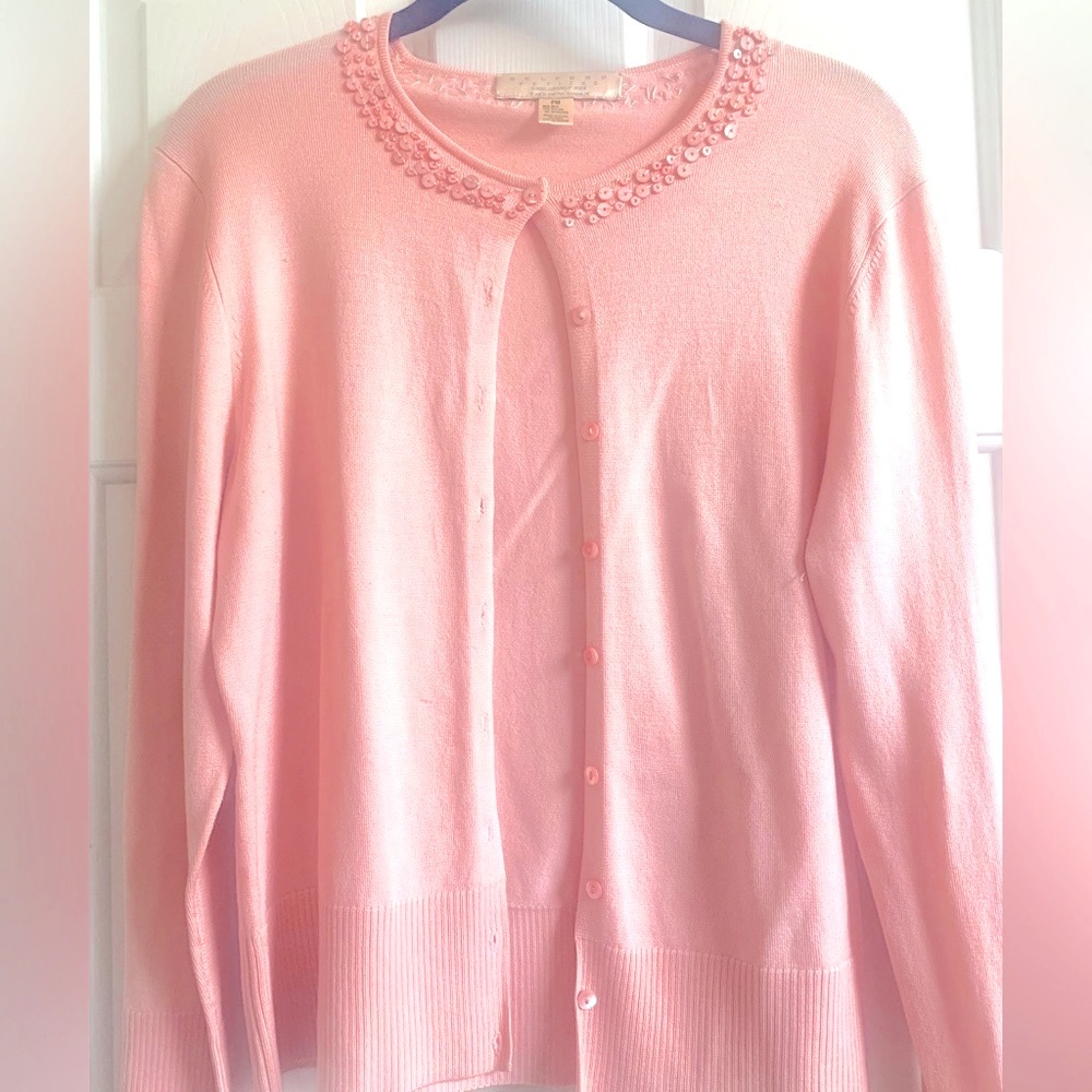 Saks Cardigan with beaded neckline